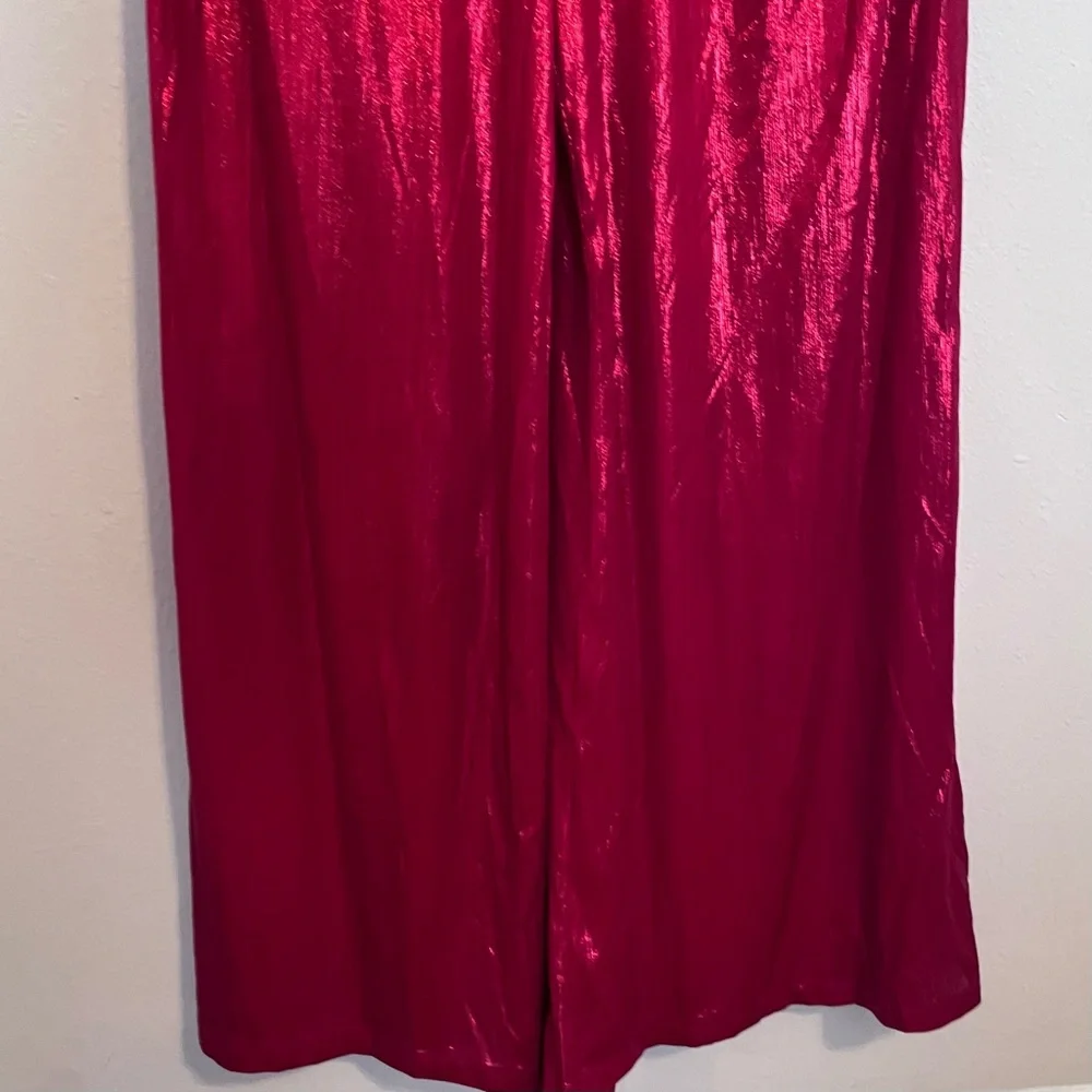 Fashion Nova Red Glitter and Glamour Jumpsuit 3X Plus Size Fashion Halter Top - Picture 8 of 13